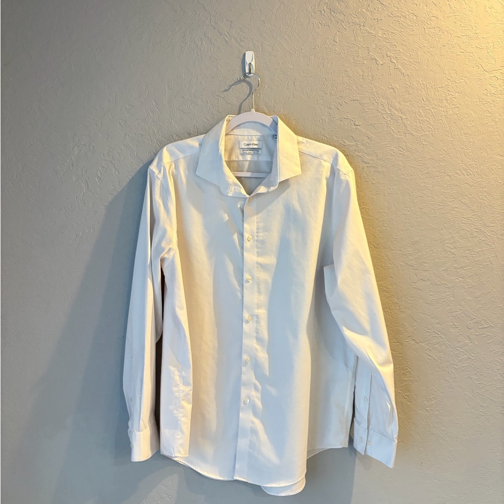 Calvin Klein Men's White Dress Shirt